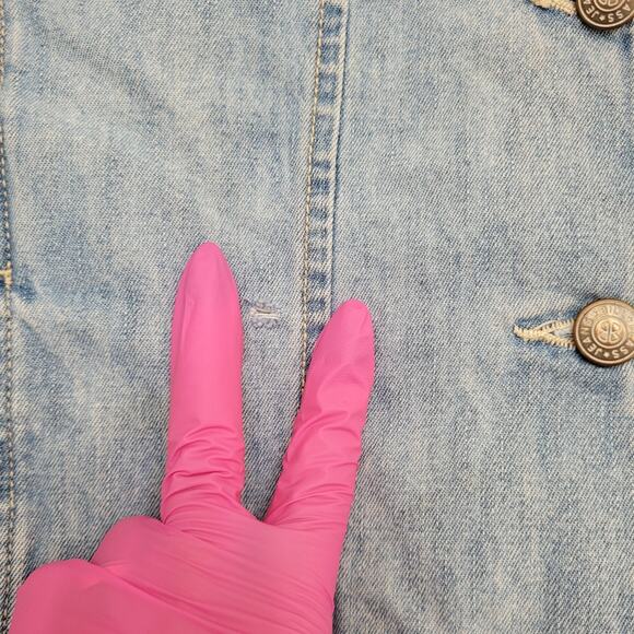 Vintage 90s Bliss-Blass Jacket Womens Large 22x22 Blue Boxy - Picture 8 of 16